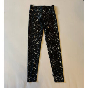 Terez black leggings silver splatter XS